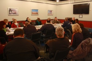 Statewide and local organizers meet for the final walkthrough meeting before KMOM 2014 in Dodge City. The event will take place on February 28 - March 1.